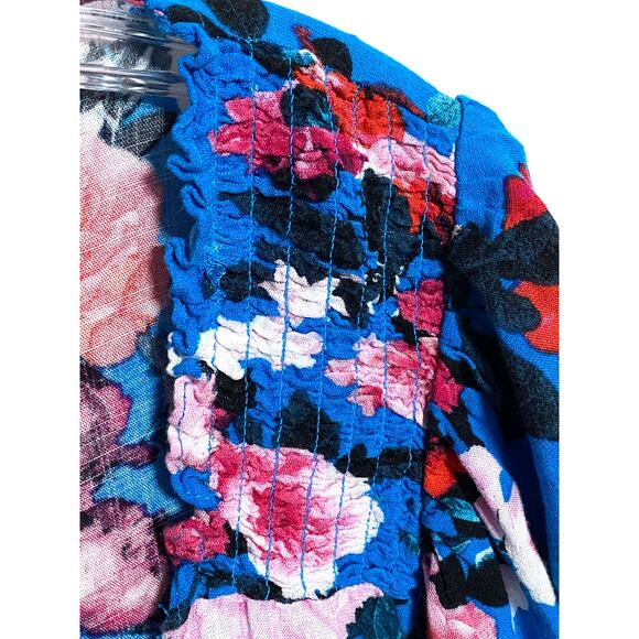 Torrid Rayon Slub Button Front Flutter Sleeve Top Blouse 2X Floral Boho Summer - Picture 4 of 8